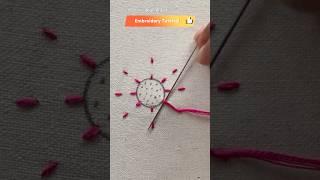 Beautiful Flower Embroidery Designs/Embroidery Stitches for beginners Tutorial #shorts #embroidery