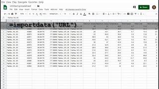 How can I load weather forecast data into Google Sheets?