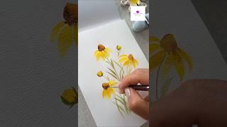 Soft strokes, bright vibes,sharing this yellow floral with you all #wocol #shorts