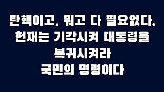 탄핵이고, 뭐고 다 필요없다. 헌재는 기각시켜  대통령을 복귀시켜라_ 국민의 명령이다