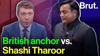 British anchor vs. Shashi Tharoor