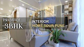 3BHK Premium House Interior Design Tour | Luxury Design | Rohan Leher Baner, Pune #interior #3bhk