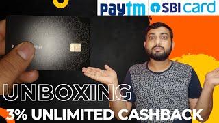 Paytm Sbi credit card Unboxing || 3% Unlimited Cashback || sbi cobrand credit card Unboxing