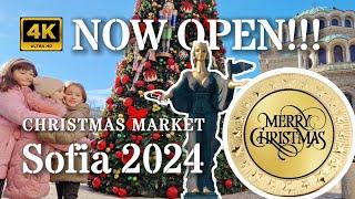 Does SOFIA worth the visit?  Bulgarian CHRISTMAS MARKET 2024  4K 60fps walking tour winter market