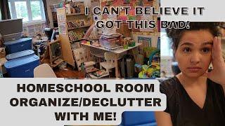 * EXTREME * CLEAN & ORGANIZE HOMESCHOOL ROOM WITH ME! HUGE HOMESCHOOL AREA DECLUTTER