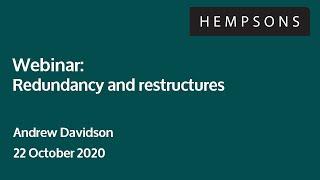 Hempsons webinar: Redundancies and restructuring - 22 October 2020