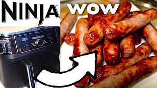 Fast AIR FRYER CHIPOLATAS! Ninja Foodi Max air fryer cooking time and temperature for pork sausages