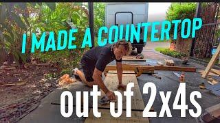 I BUILT A COUNTERTOP from 2x4s