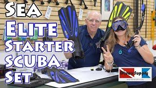 Sea Elite SCUBA Starter Set** Mask, Fins and Snorkel Great Gear