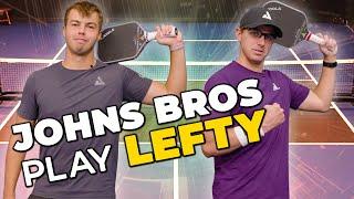 Ben Johns and Collin Johns LEFTY! Pickleball Pros Vs 5.0s