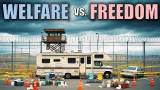 Homeless in RVs Must Give-up Some Rights if They Want A Free Govt Parking Space #freedom vs #welfare