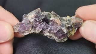 Amethyst Epimorph with Hematite & Fluorite