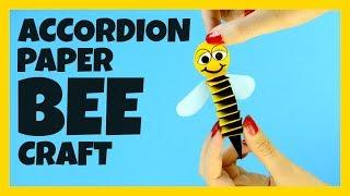 Accordion Paper Bee Craft for Kids - accordion paper craft idea