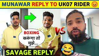 Munawar Faruqui Reply to UK07 Rider Boxing FIGHT | UK07 Vs Munawar Boxing Match | UK07 Rider vlog