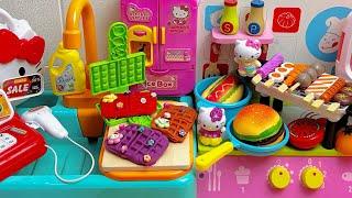 19 minutes Satisfying with Unboxing Hello Kitty Mini Kitchen and Appliances | ASMR (no music)