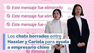 Los chats borrados entre Hassler y Cariola por ayuda a empresario chino (RD)