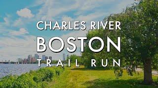 Virtual Running in Boston on the Charles River - Sunny Summer Day Run