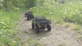 Took our Tiny trucks out for a spin on our new trail and big rocks..