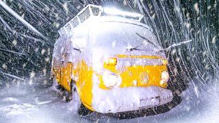 Surviving a Snowstorm In a Van - Van Camping in Heavy Snow