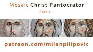 Mosaic Jesus Christ Pantocrator step by step - Patreon 2