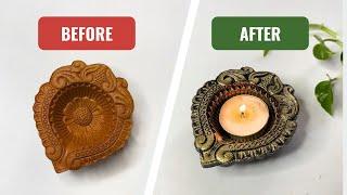 2-Step Diya Painting: Simple Trick for a Festive Glow!