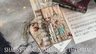 Shabby Chic, Vintage Inspired Journal Cover Tutorial #decoupage  #shabbychic #vintagejournal