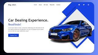 How To Make A Website Using HTML & CSS | Animated Cars Website using html CSS website tutorial