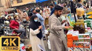 The Bustling Bazaars Of Lahore, Pakistan Before Ramadan || Insane 4K Walking Tour Of Jammed Markets