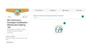 B2C Commerce Developer Certification Maintenance (Spring '24) - Salesforce Trailhead