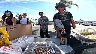 Cooking Noodle  Chicken And Warm Clothes For The Homeless People