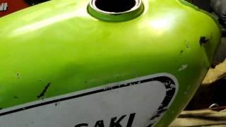 Oakys Garage: Motorcycle Gas Tank Restore Re-line liner Seal F81E Kawasaki