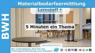 Industriemeister | Logistikmeister | BWH | Materialbedarfsermittlung