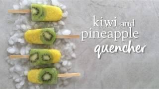 Slimming World Syn free kiwi and pineapple quencher ice lollies - FREE