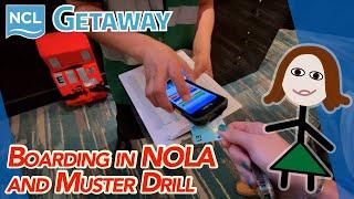 Boarding, Muster Drill, and Square Interior Cabin Preview - NCL Getaway