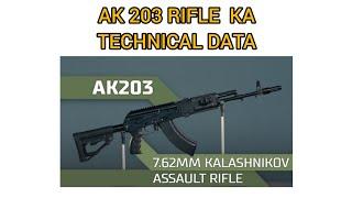 technical data of AK 203 Assault rifle