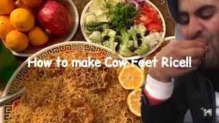 How to make Cow Feet Rice Inspired by Hamayon Afghan!! // AfghanKitchen