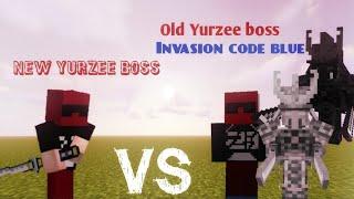 New Yurzee boss VS Old Yurzee boss & invasion code blue mob battle:mcpe