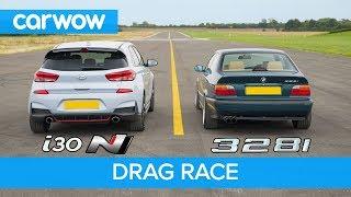 Hyundai i30N vs E36 BMW 328i - DRAG & ROLLING RACE & BRAKE TEST - can £2.8k beat £28k?