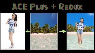 Relight and Blend Human into Background Image with ACE Plus + Redux