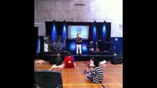 Andrew Papas sings a song from Joseph and the technic colou