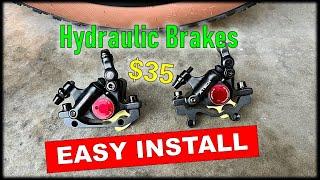 $35 Easy to Install Hydraulic Brakes on eBike or MTB - Zoom HB100