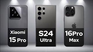 iPhone 16 pro Max vs Samsung s 24 ultra vs Xiaomi 15 pro // who will win ? 🫨 #iphone #samsung