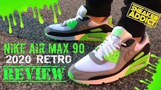 Nike Air Max 90 Slime Lime Green Neon 2020 Retro Sneaker On Feet Review - WATCH BEFORE YOU BUY