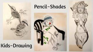 Easy pencil shading ️ drawings for 4th grade kids | My childhood drawing collection for kids 