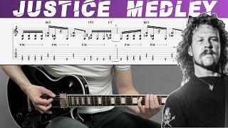 METALLICA - JUSTICE MEDLEY Live Sh*t '93 (Guitar cover with TAB | Lesson)