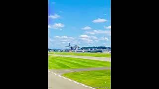 Airplane landing video