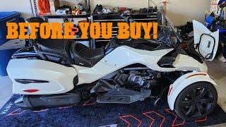 THE THREE THINGS YOU MUST KNOW BEFORE YOU BUY A CAN AM SPYDER OR RYKER!