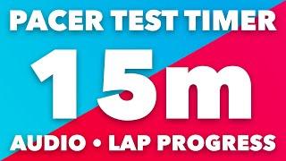 PACER Test Timer - 15m - Audio, Levels, Lap Pace Indicator - No Music -  Beep Test Timer