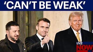 President Donald Trump & Macron meet amid Ukraine-Russia war | LiveNOW from FOX