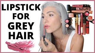 15+ GORGEOUS LIP SHADES FOR GREY HAIR | DRUGSTORE BRANDS | ERICA HENRY JOHNSTON